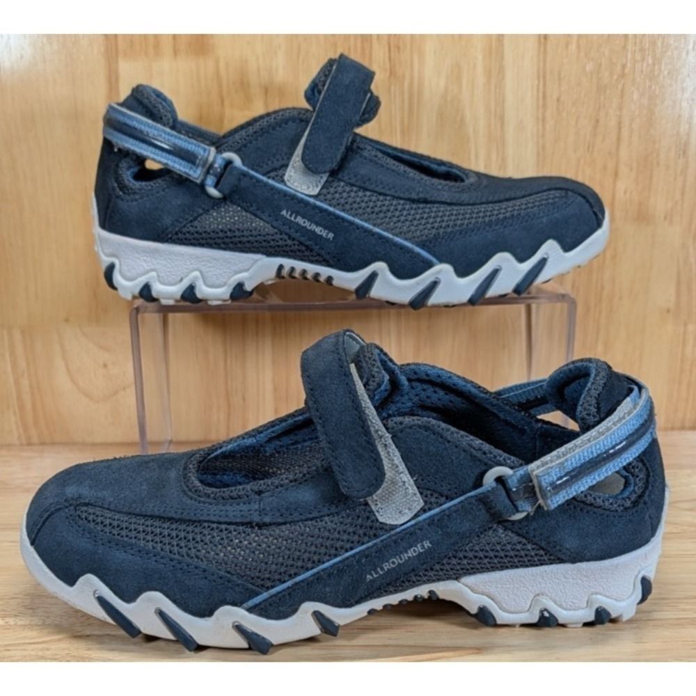 Allrounder Mary Jane Shoes Womens US 7 EU 37 Navy Comfort Strap - Picture 2 of 10